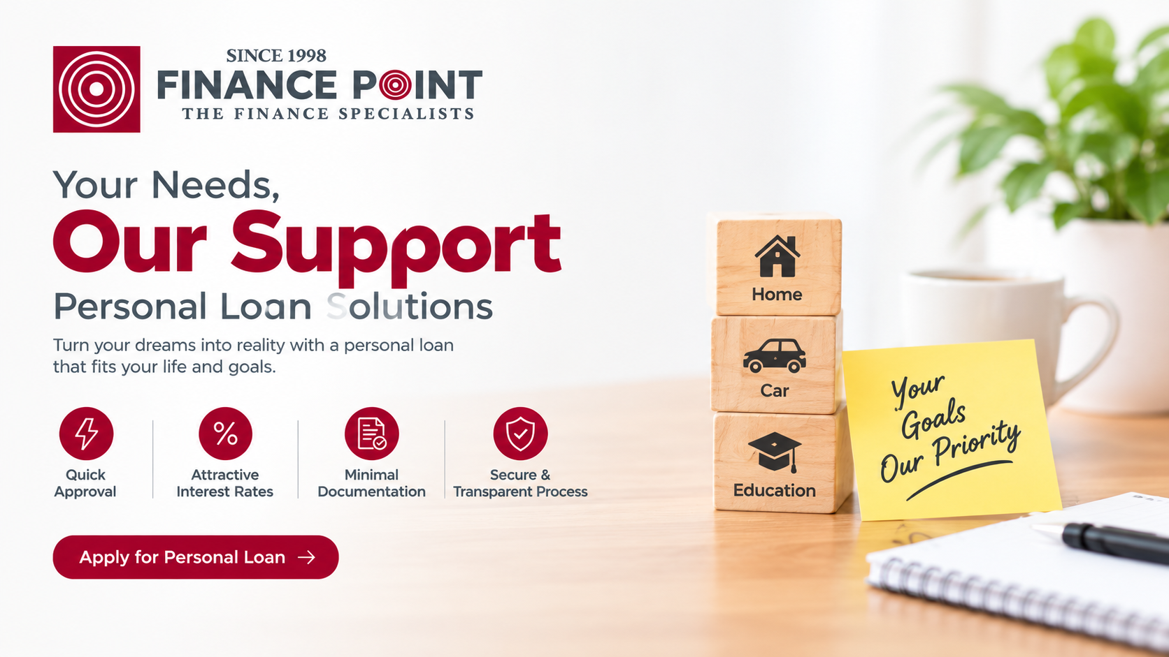 personal loan support banner